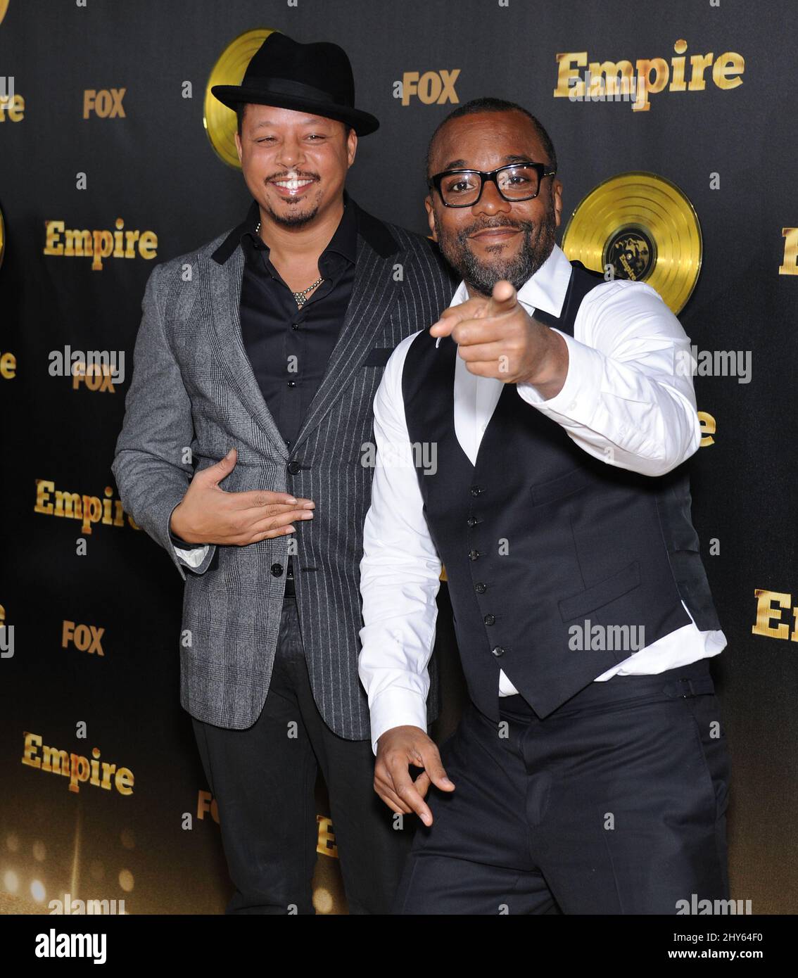 Terrence Howard & Lee Daniels attending the premiere of 'Empire' Stock Photo