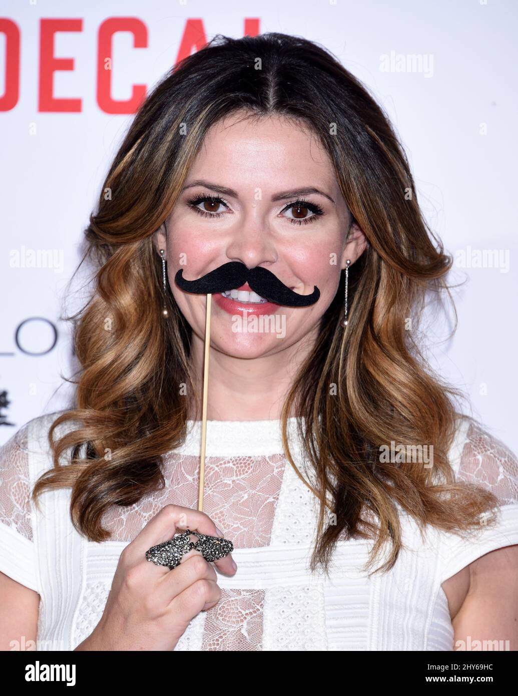 Carly Steel attending the premiere of "Mortdecai" in Los Angeles