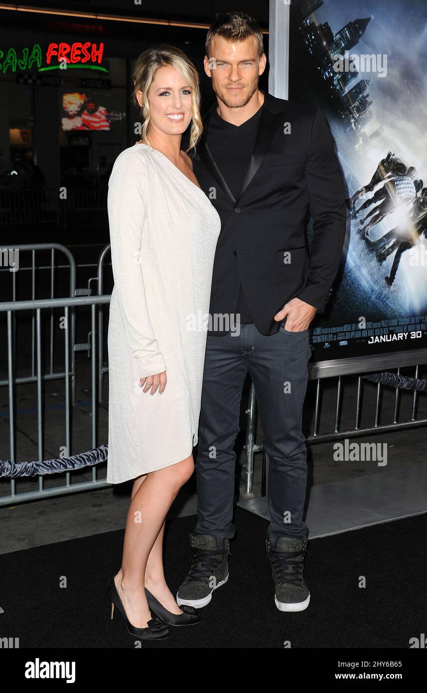Alan Ritchson, Catherine Ritchson attending the "Project Almanac" Los Angeles Premiere held at