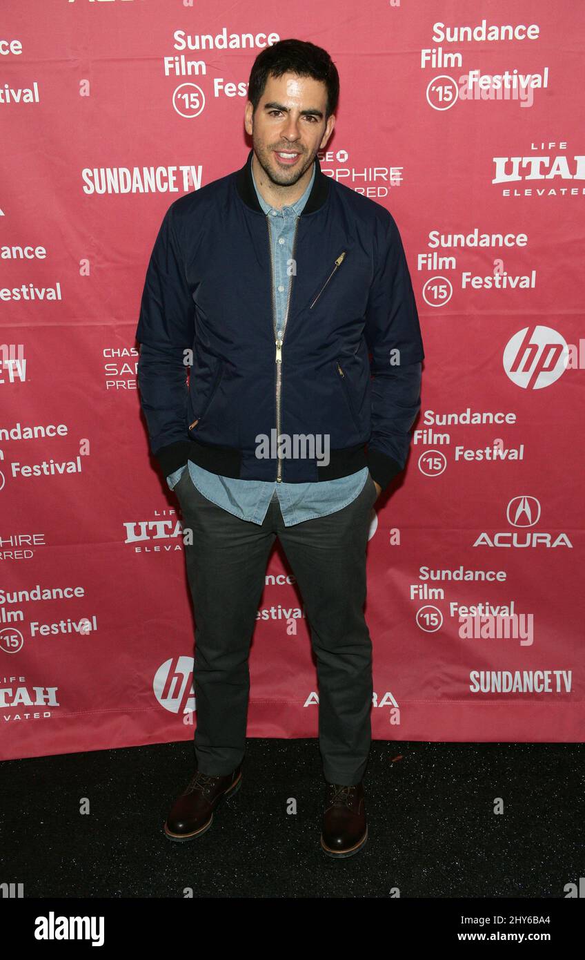 Eli Roth attending the 2015 Sundance Film Festival Premiere of KNOCK KNOCK held at the Library Centre Theatre Stock Photo