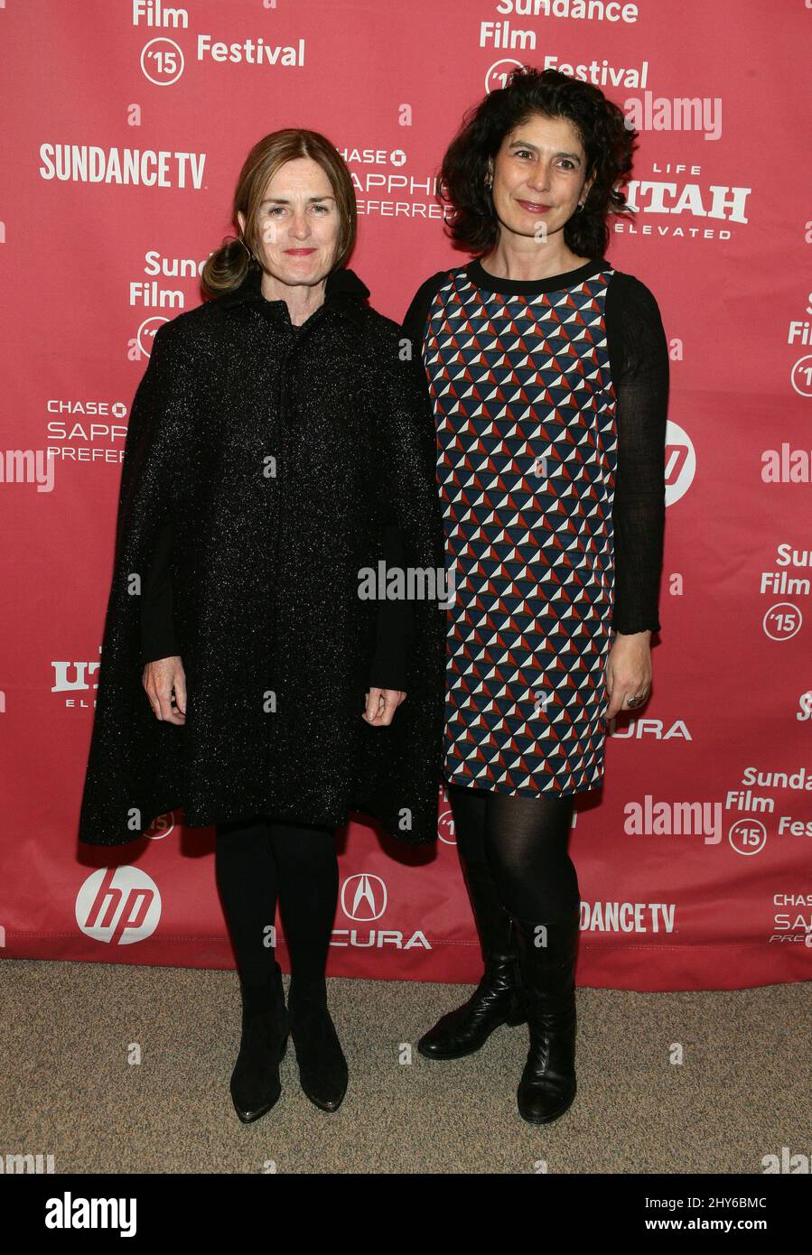 Amanda Posey, Finola Dwyer attending the 2015 Sundance Film Festival Premiere of BROOKLYN held at the Eccles Theatre Stock Photo