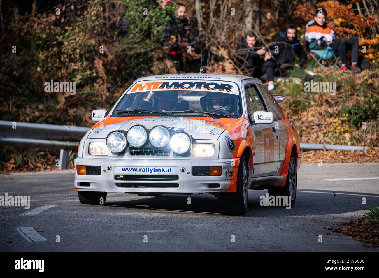 Vintage 69th dition of the Costa Brava rally Ford Sierra RS Cosworth on a racing road Stock Photo