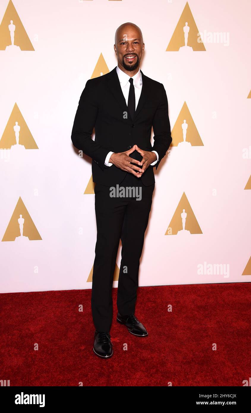 Common attending the Oscar Nominees Luncheon held at the Beverly Hilton Hotel Stock Photo