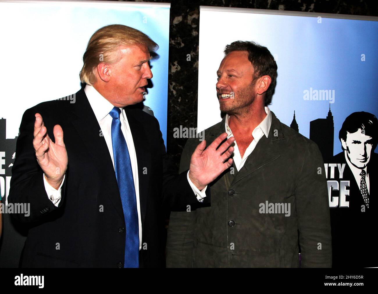 Donlad Trump and Ian Ziering attending the 'Celebrity Apprentice' Red