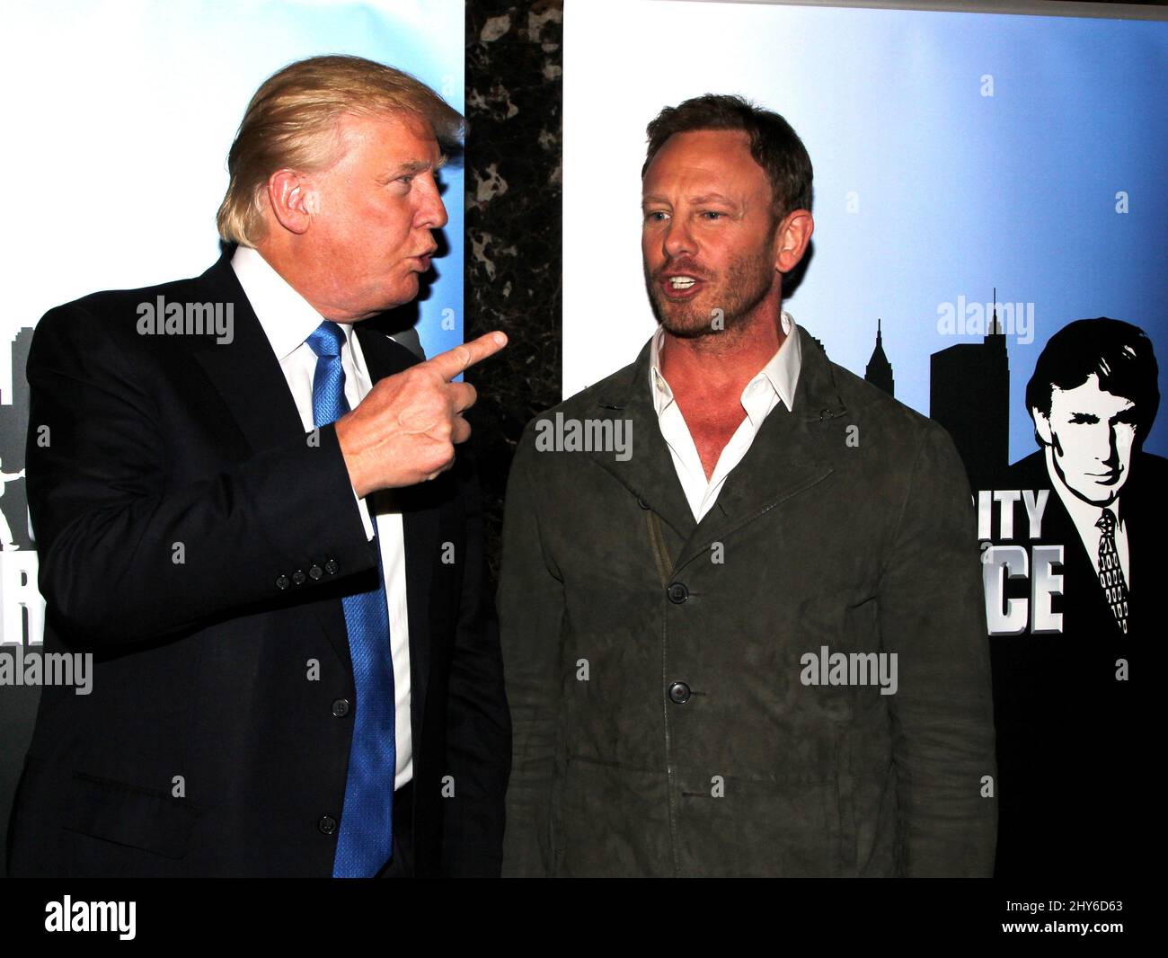 Donlad Trump and Ian Ziering attending the 'Celebrity Apprentice' Red