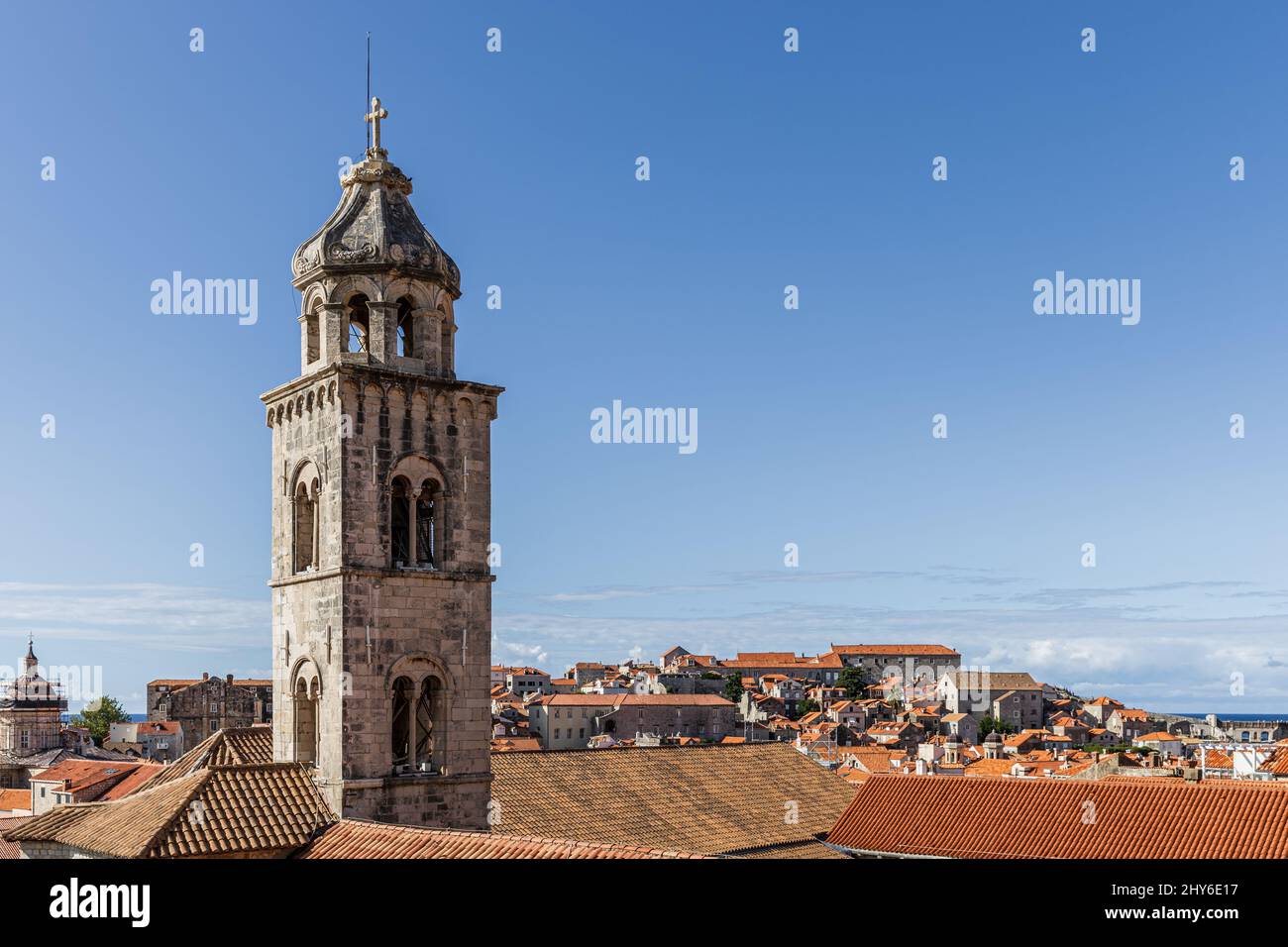 Tower of Dominikanski samostan. Museum in Dubrovnik, Croatia Stock
