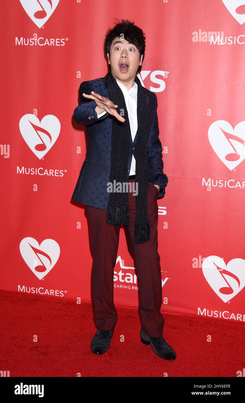 Lang Lang attending the 2015 MusiCares Person of the Year Gala honoring Bob Dylan, at the Los Angeles Convention Center in Los Angeles, California. Stock Photo