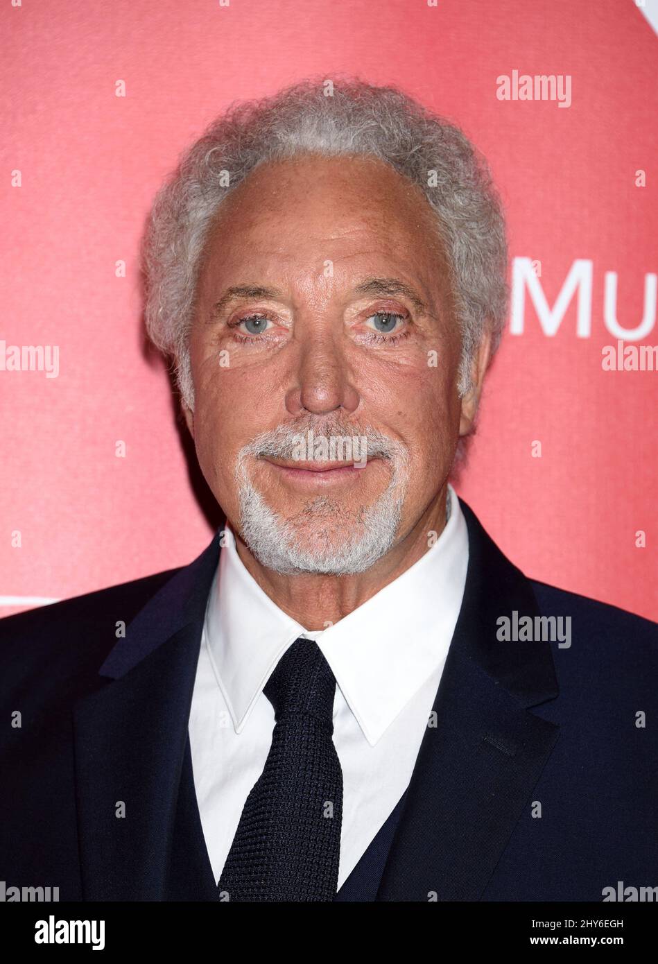 Tom Jones attending the 2015 MusiCares Person of the Year Gala honoring Bob Dylan, at the Los Angeles Convention Center in Los Angeles, California. Stock Photo