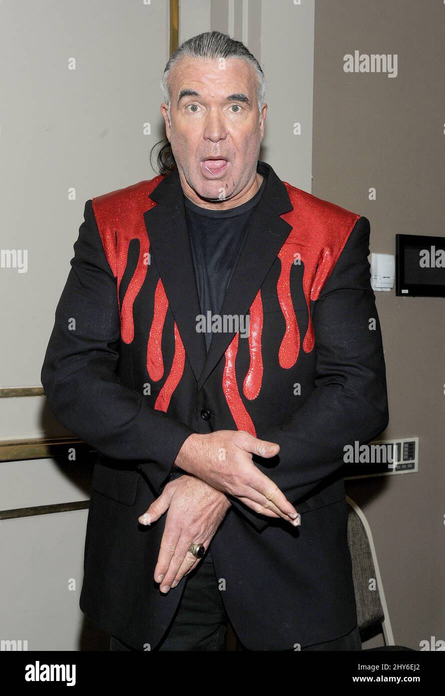 **FILE PHOTO** Scott Hall Has Passed Away After Being Taken Off Life Support. NEW YORK, NY - NOVEMBER 4: Scott Hall aka Razor Ramon from the 'Powers of Pain' attends the Big Event NY at LaGuardia Plaza Hotel on November 4, 2017 in Queens, New York. Credit: George Napolitano/MediaPunch Stock Photo