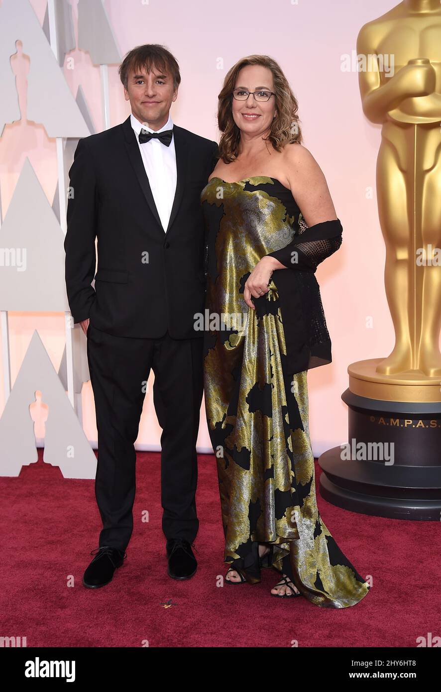 Richard Linklater and Christina Harrison attending the 87th Annual Academy Awards held at the Dolby Theatre in Los Angeles, USA. Stock Photo