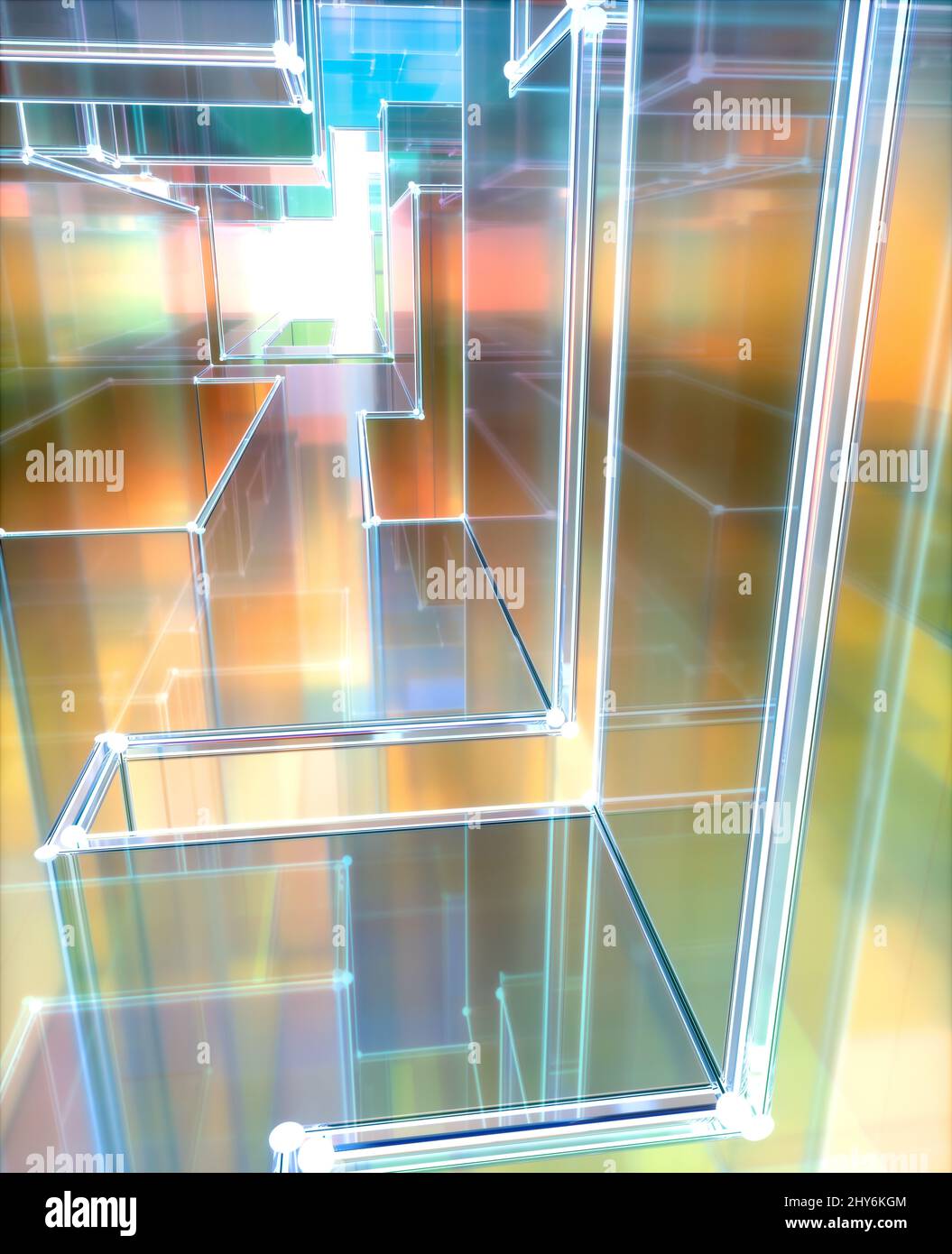 3d rendering of a pattern with cubic objects Stock Photo - Alamy