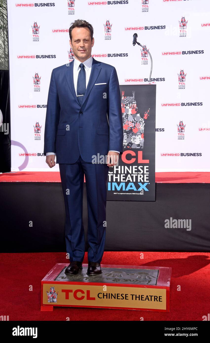 March 4, 2015 Hollywood, Ca. Vince Vaughn Vince Vaughn receives one of Hollywood's highest accolades, he'll put his handprints and footprints in cement in the forecourt of the TCL Chinese Theatre IMAX /AFF-USA.com Stock Photo