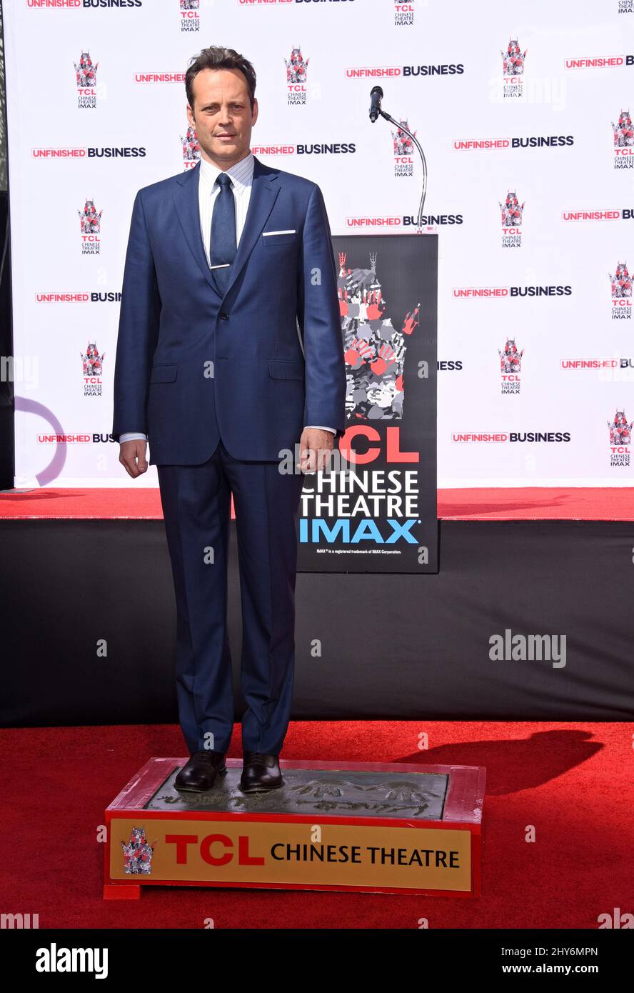 March 4, 2015 Hollywood, Ca. Vince Vaughn Vince Vaughn receives one of Hollywood's highest accolades, he'll put his handprints and footprints in cement in the forecourt of the TCL Chinese Theatre IMAX /AFF-USA.com Stock Photo