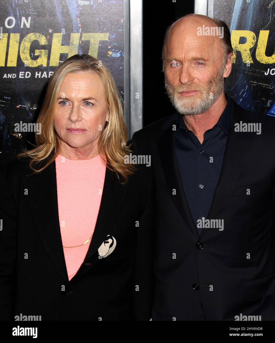 Amy Madigan and Ed Harris attending the premiere of "Run All Night" in