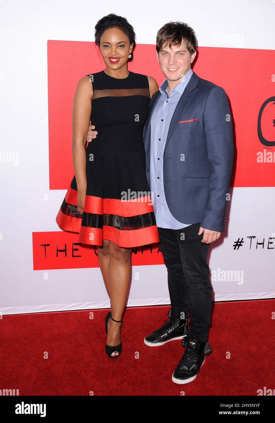 Sharon Leal attending 'The Gunman' Los Angeles Premiere held at Regal Cinemas L.A. Live Stock Photo