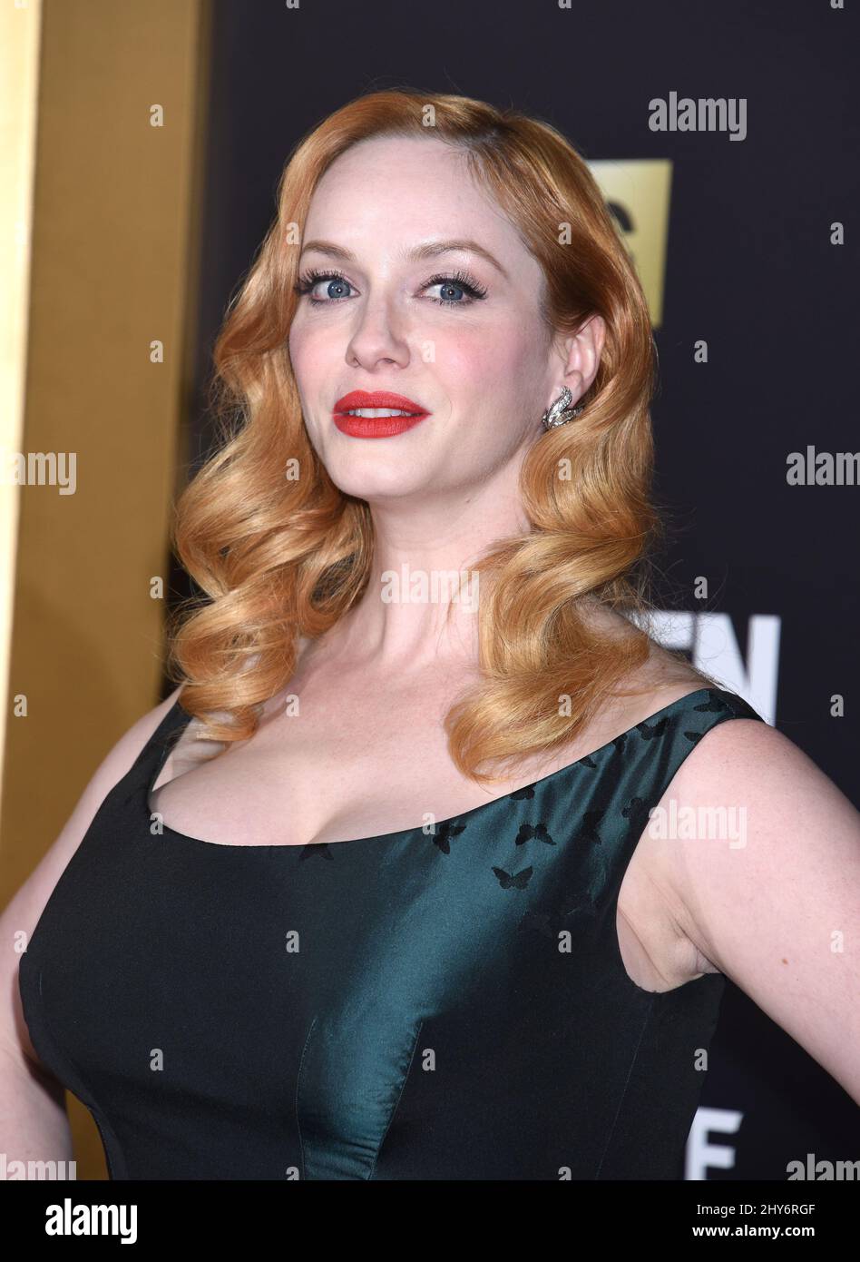 Christina Hendricks attending the AMC celebration of the final 7 episodes  of 'Mad Men' with the Black \u0026 Red Ball held at the Dorothy Chandler  Pavilion Stock Photo - Alamy, image size:948x1390