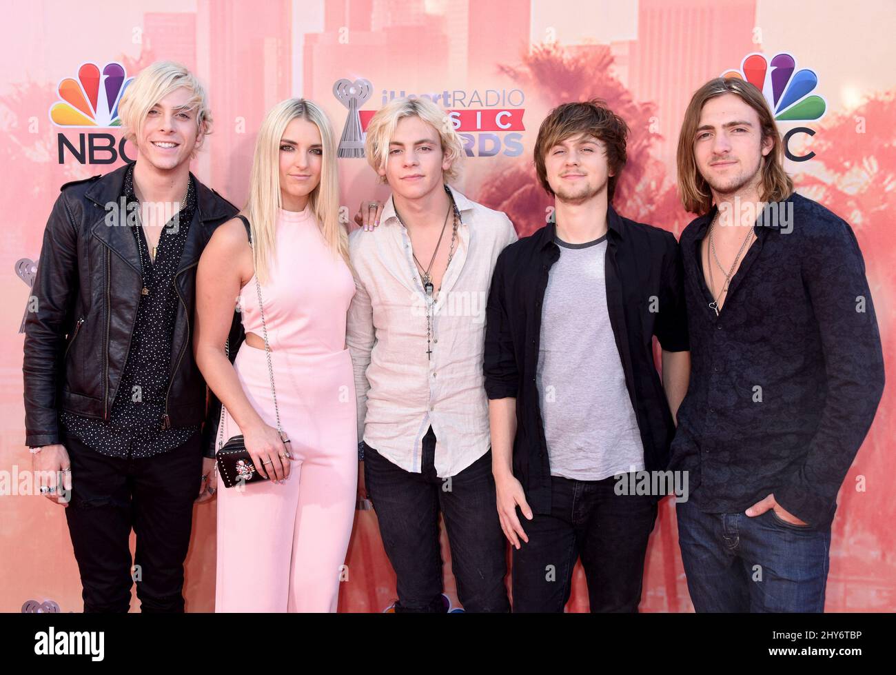 R5 arriving at the 2015 iHeartRadio Music Awards held at the Shrine Auditorium Stock Photo