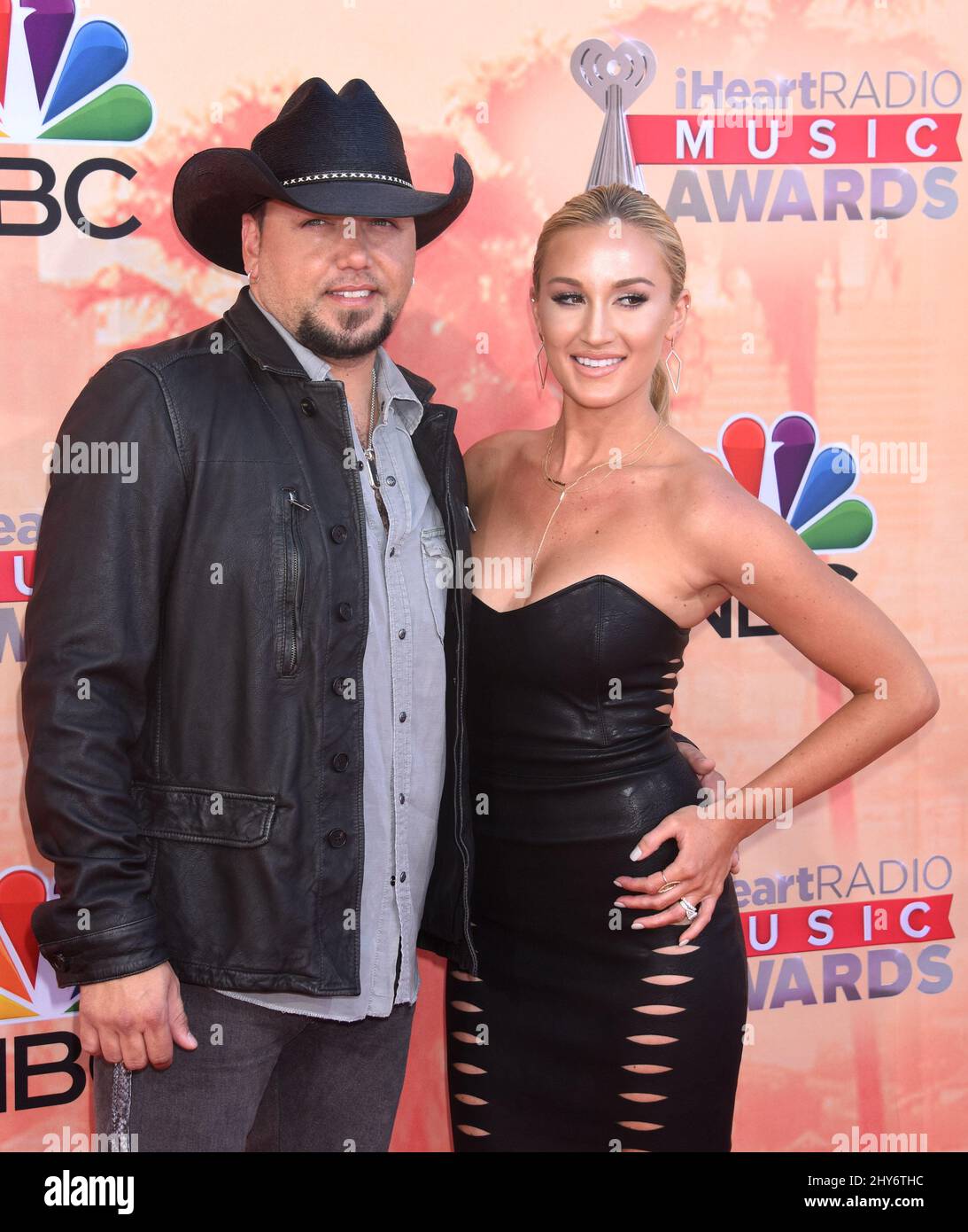 Jason Aldean and Brittany Kerr arriving at the 2015 iHeartRadio Music