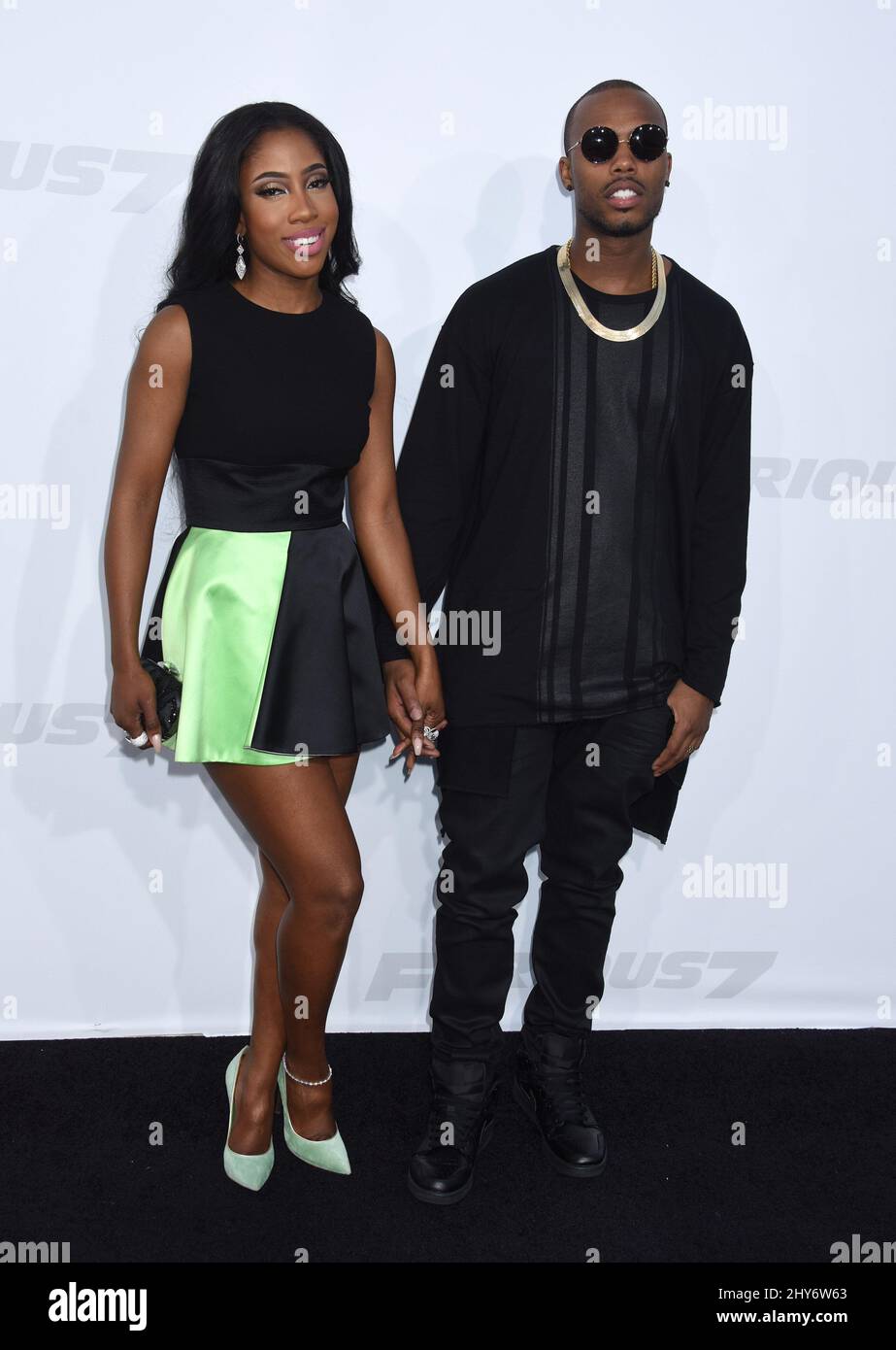 Sevyn Streeter and B.o.B attending the “Furious 7” Los Angeles premiere