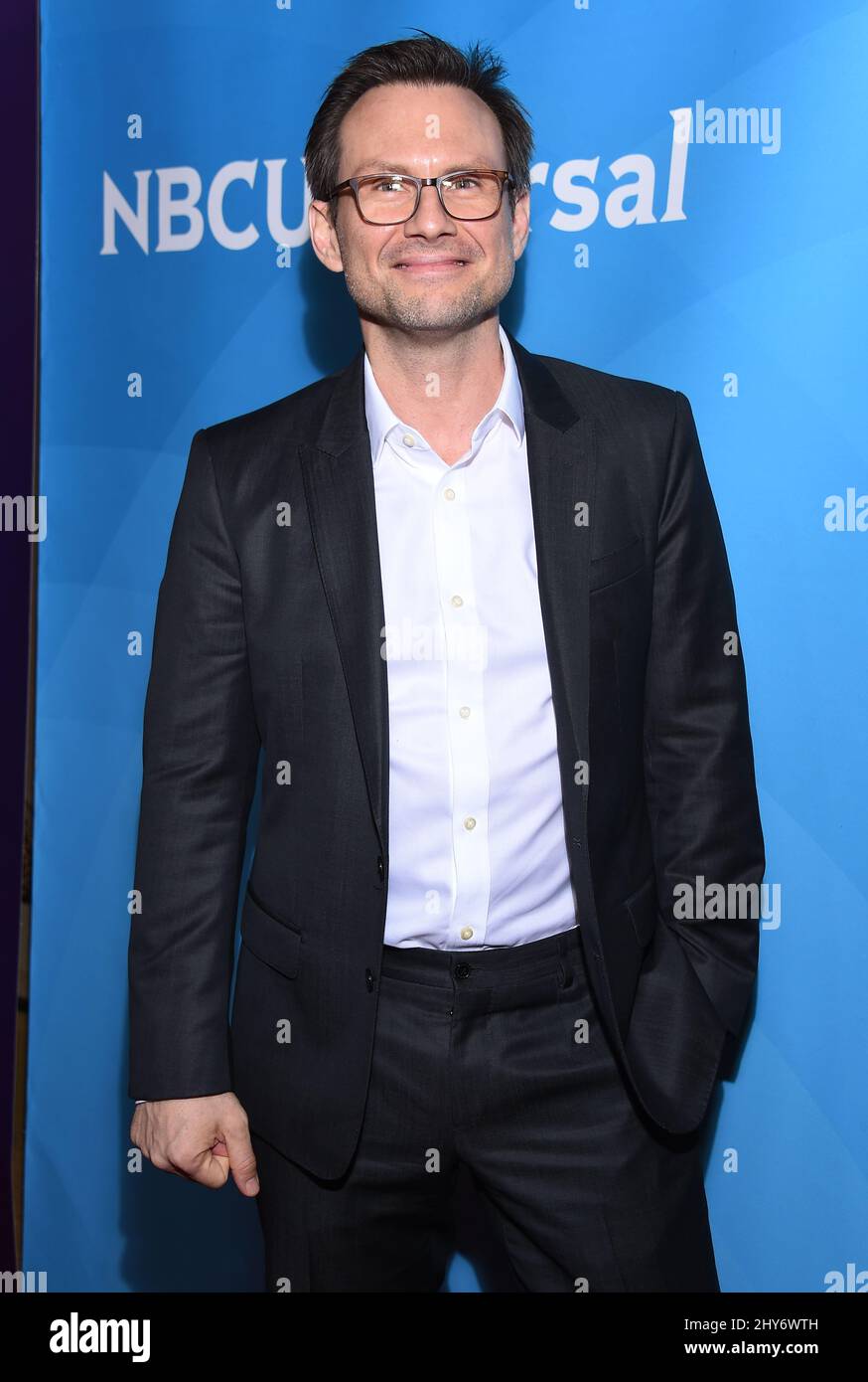 Christian Slater attending the NBCUniversal Summer Press Day in Los Angeles Stock Photo