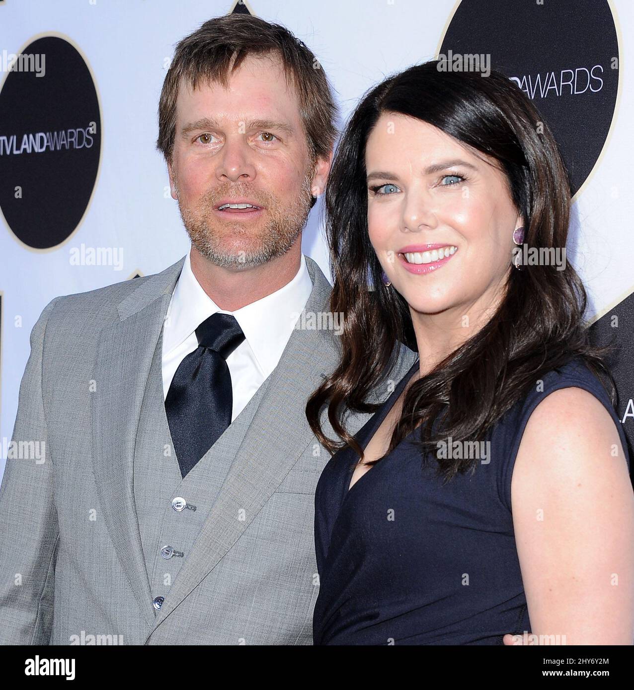 Peter Krause, Lauren Graham attending 2015 TV LAND Awards - Arrivals held at Saban Theatre in Los Angeles, USA. Stock Photo
