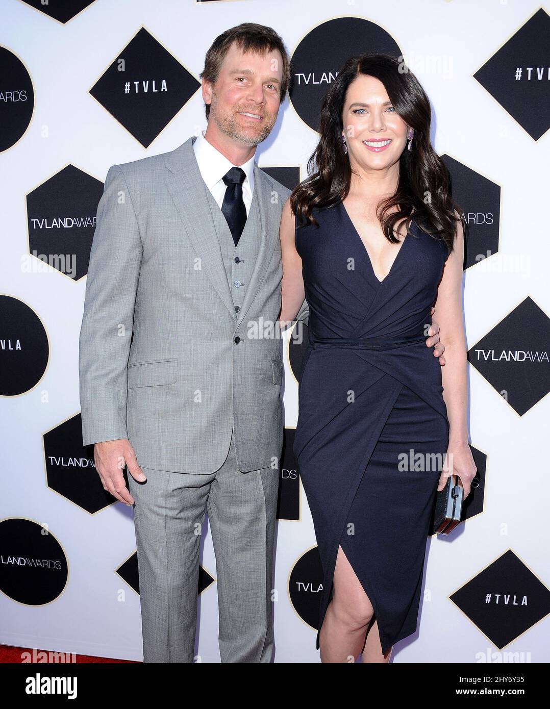 Peter Krause, Lauren Graham attending 2015 TV LAND Awards - Arrivals held at Saban Theatre in Los Angeles, USA. Stock Photo