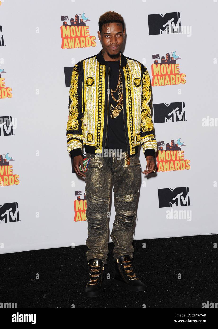 Fetty Wap attends the 2015 MTV Movie Awards - Press Room held at Nokia  Theatre L.A. Live Stock Photo - Alamy