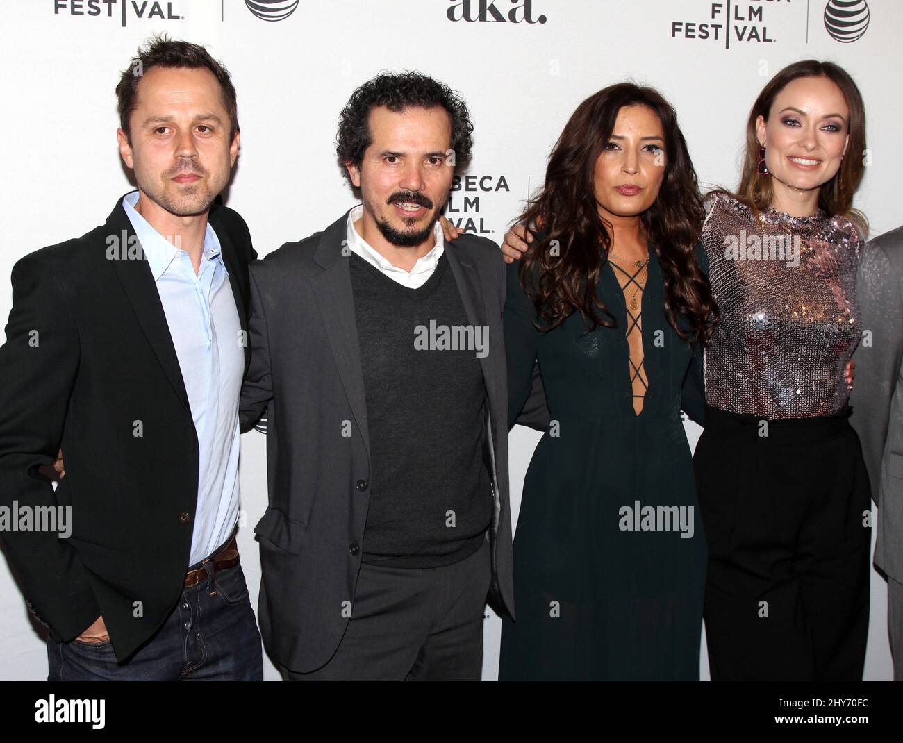 Giovanni Ribisi, John Leguizamo, Reed Morano and Olivia Wilde attending the premiere of Narrative: Meadowland held at the SVA Theater in New York. Stock Photo