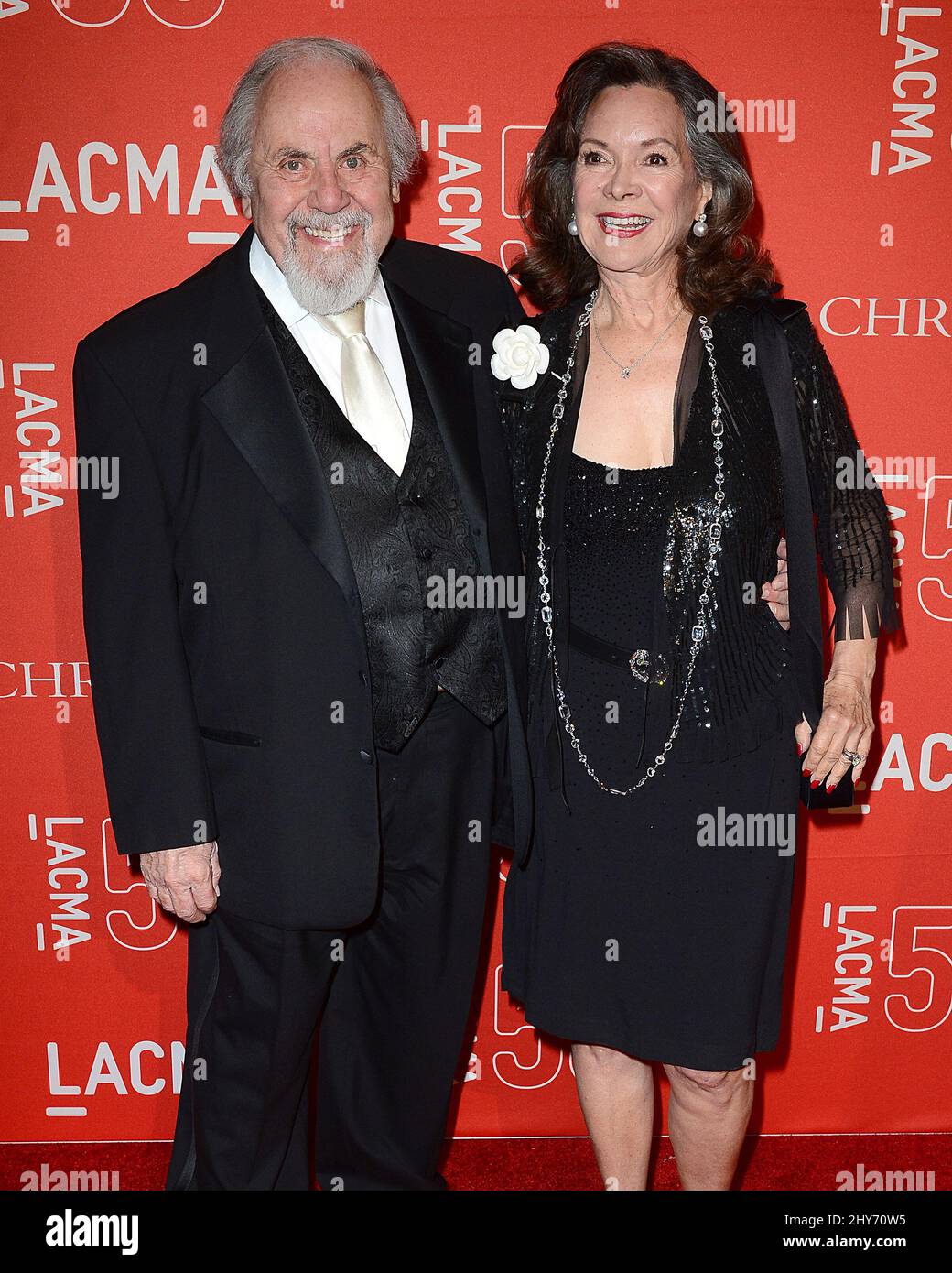 George Schlatter and Jolene Brand attending LACMA's 50th Anniversary Gala in Los Angeles, California. Stock Photo