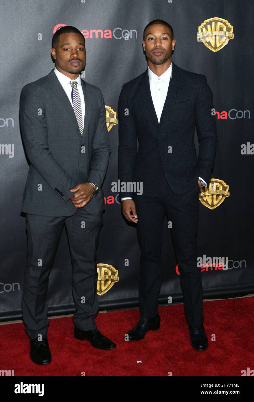 Ryan Coogler and Michael B. Jordan attending the Warner Bros. CinemaCon 2015 held at Caesars Palace, Las Vegas Stock Photo