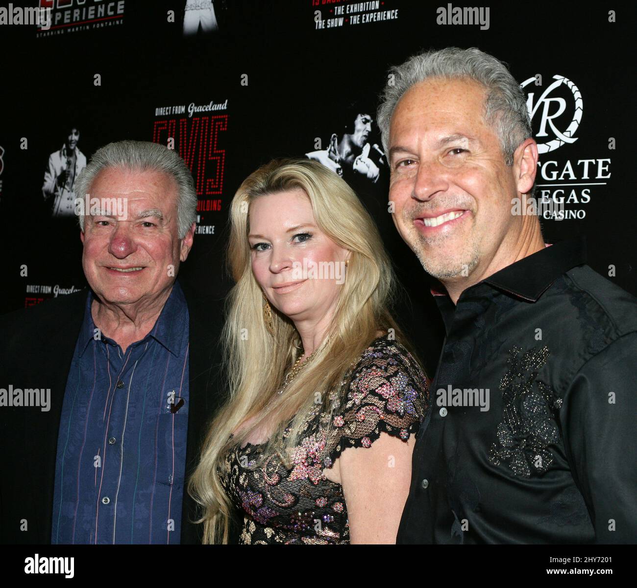 David A. Siegel, Jackie Siegel, Richard Siegel attending Graceland Presents ELVIS: The Exhibition, The Show, The Experience Stock Photo