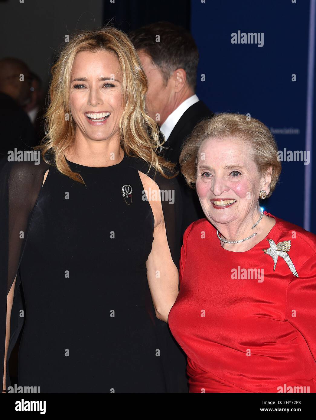 Tea Leoni and Madeleine Albright attends the White House Correspondents Association Dinner 2015 held at the Hilton Hotel. Stock Photo