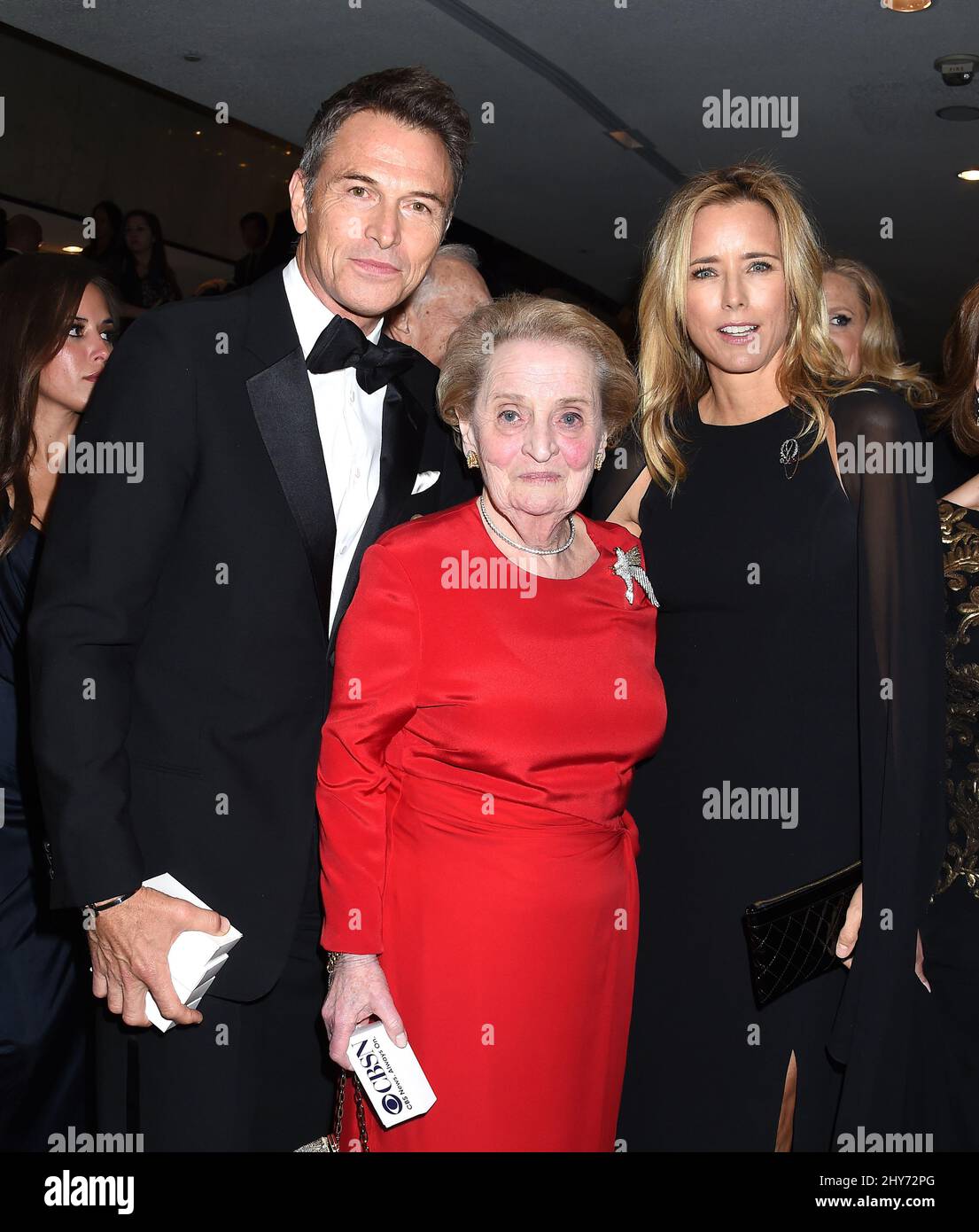 Tim Daly, Madeleine Albright and Tea Leoni attends the White House Correspondents Association Dinner 2015 held at the Hilton Hotel. Stock Photo