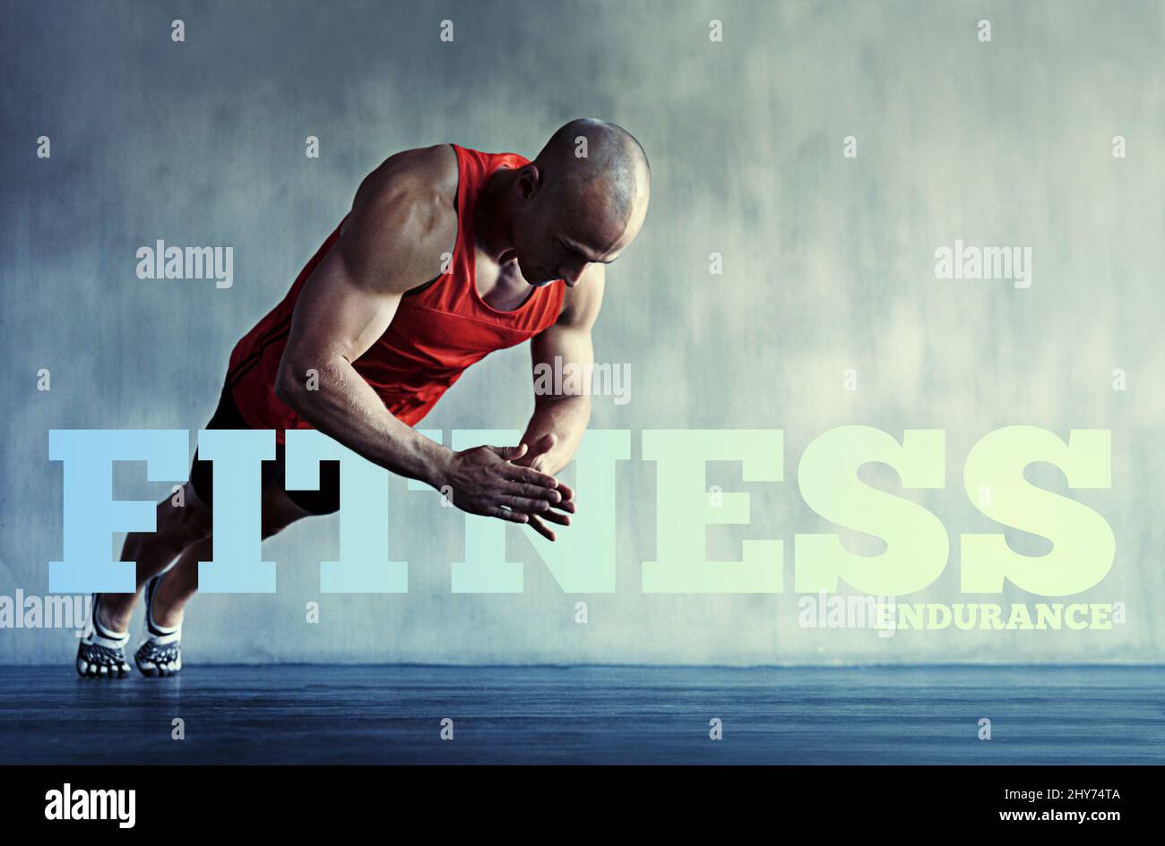 Perfect power. A graphic illustration depicting fitness. Stock Photo