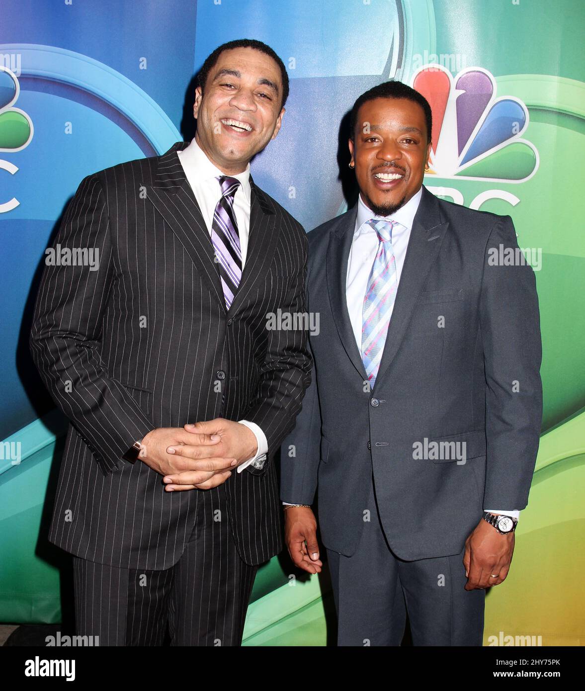 Harry Lennix and Russell Hornsby attending 2015 NBC Upfront Presentation held at Radio City Music Hall in New York. Stock Photo