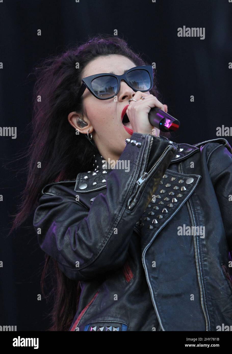 Charli XCX performing during Rock in Rio USA at MGM Resorts Festival Grounds in Las Vegas, USA. Stock Photo