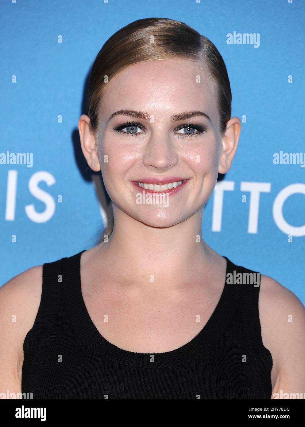 Britt Robertson attends the annual Museum of Contemporary Art Gala in Los Angeles on Saturday, May 30, 2015. Stock Photo