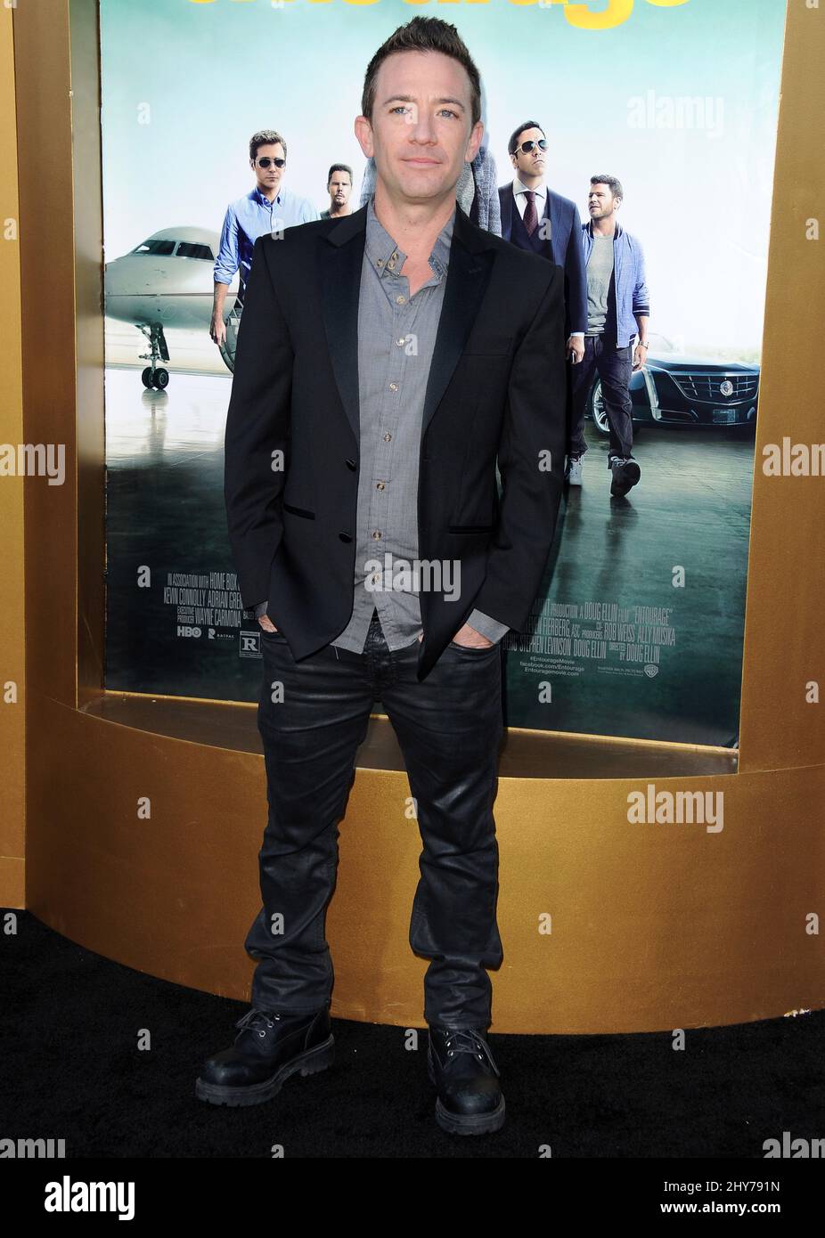 David Faustino attending the 'Entourage' held at the Regency Village Theatre in Los Angeles, USA. Stock Photo