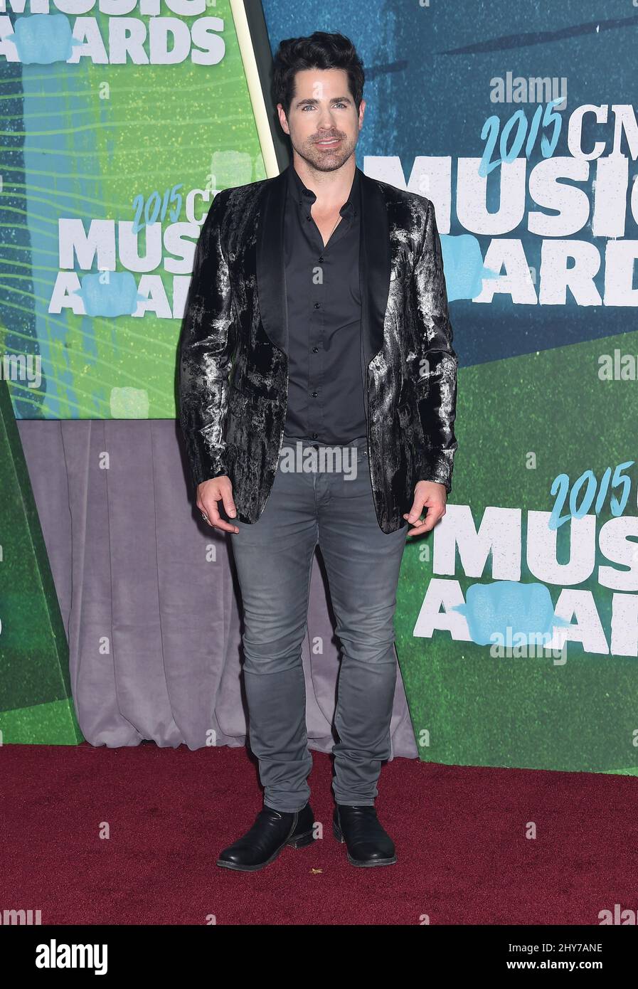 JT Hodges attending the 2015 CMT Music Awards Stock Photo