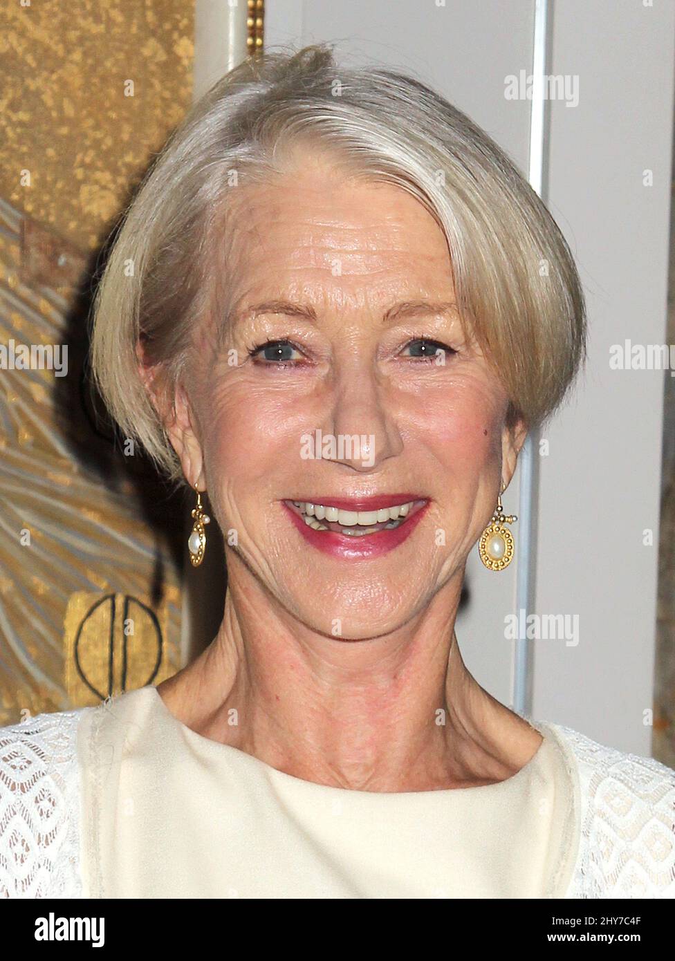 Helen Mirren attending a photocall honouring her role in 'Woman In Gold' at the Neue Galerie in New York. Stock Photo
