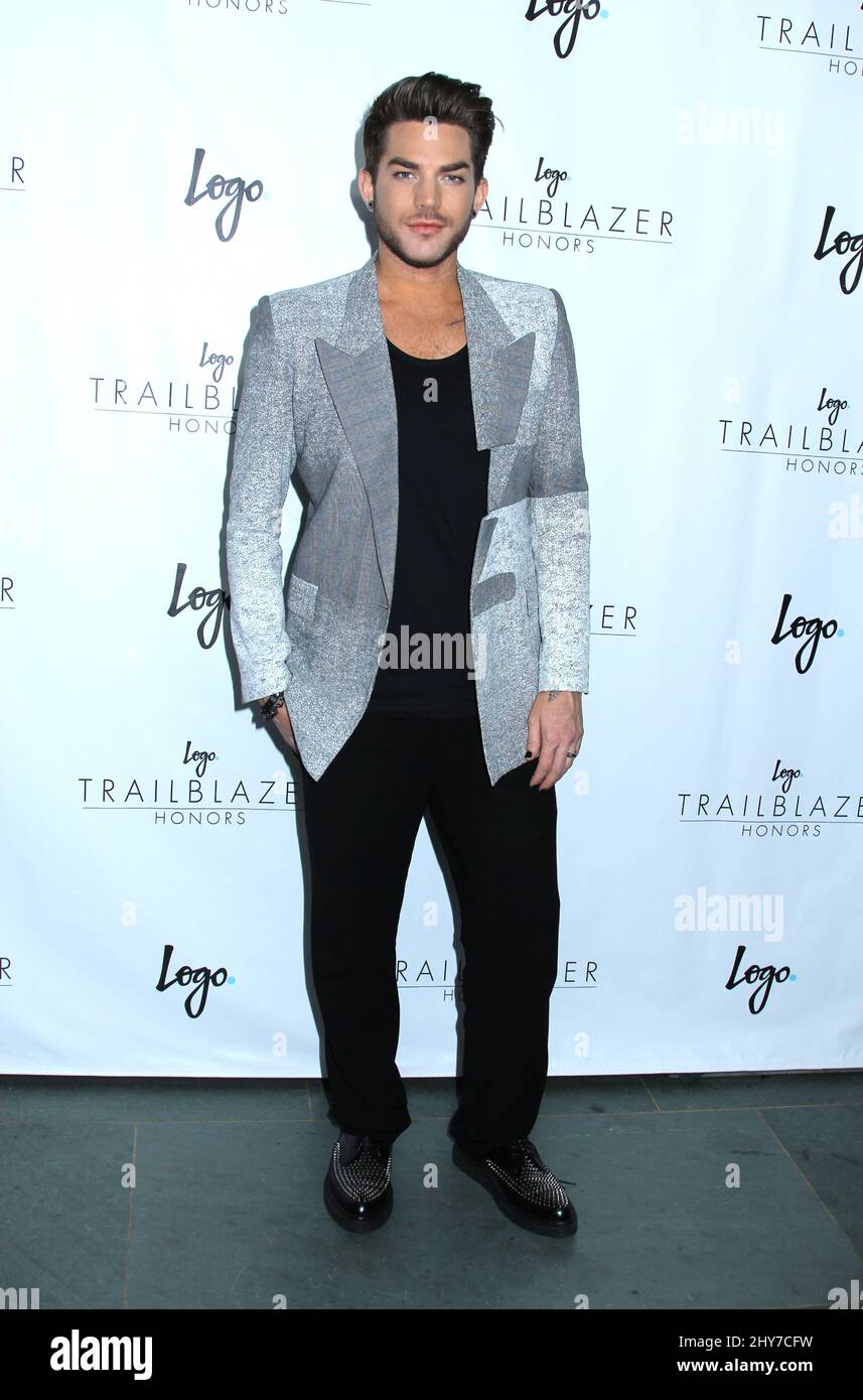 Adam Lambert attending Logo's 'Trailblazer Honors' 2015 - Held at Cathedral of St. John the Divine in Los Angeles, USA. Stock Photo