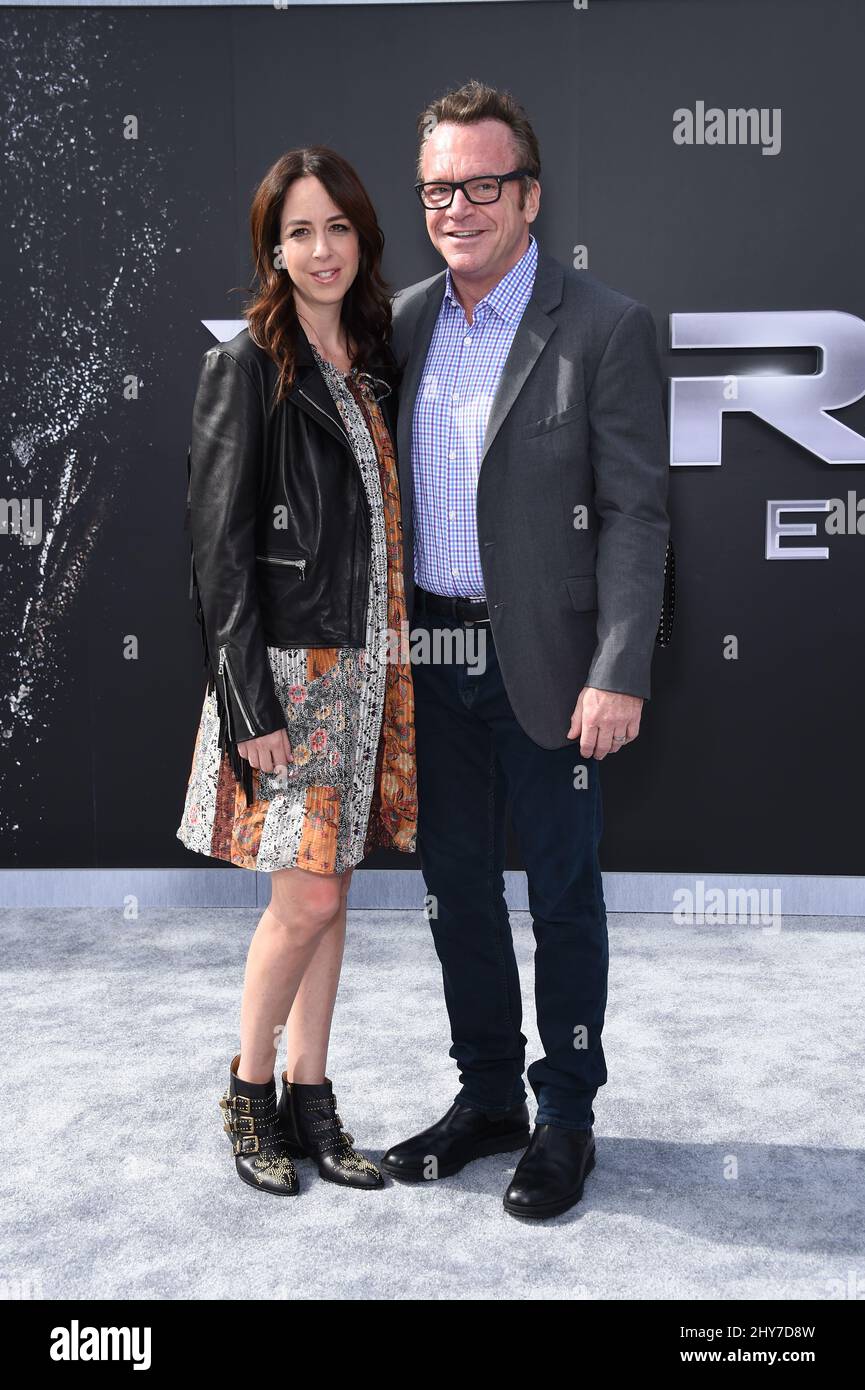 Tom Arnold & Ashley Groussman attending "Terminator Genisys" premiere