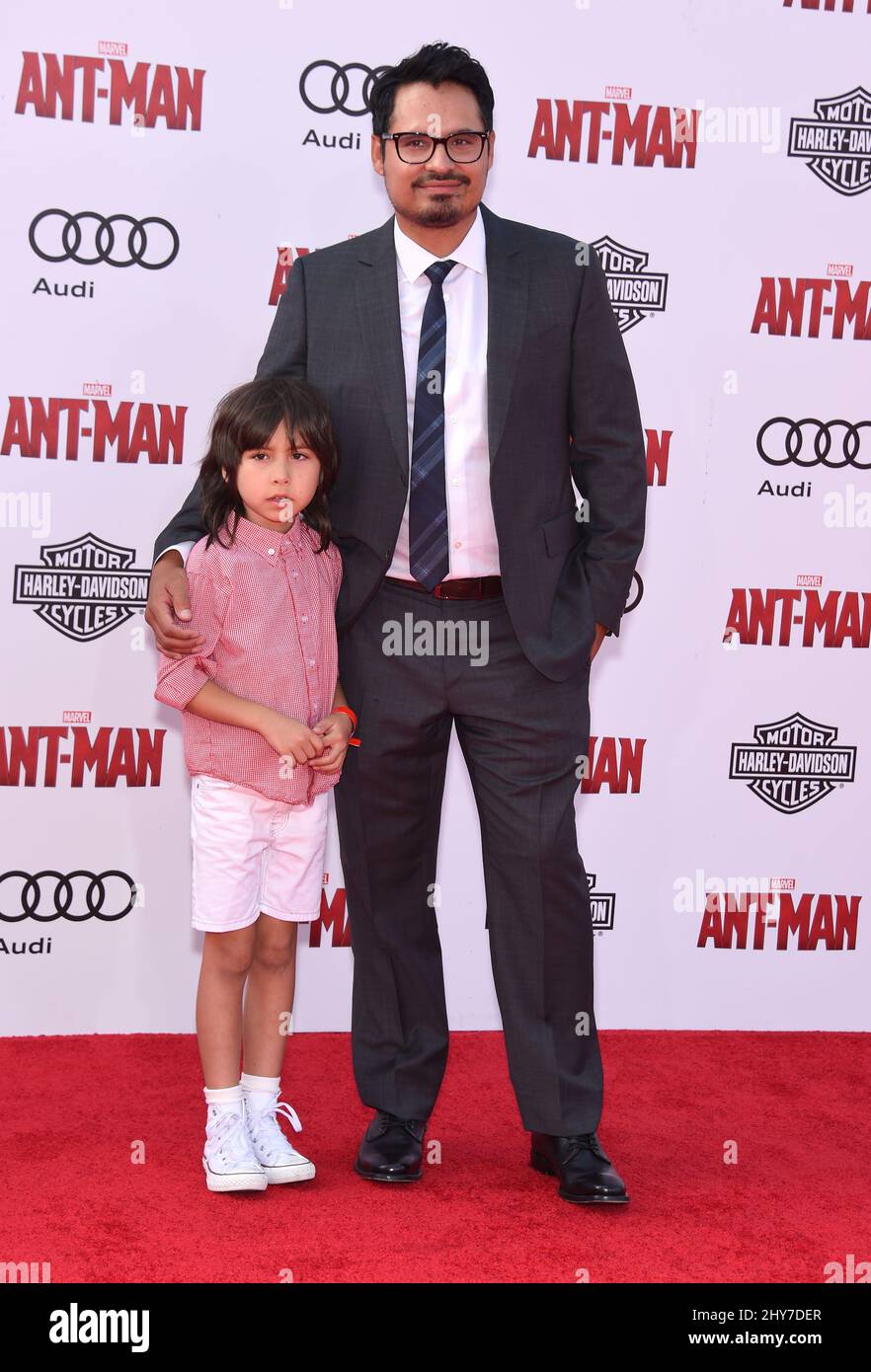 Michael Pena attending 'Ant-Man' world premiere held at the Dolby Theatre in Los Angeles, USA. Stock Photo