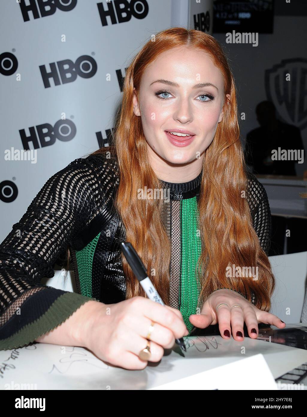 Sophie Turner attending "Game of Thrones" autograph signing booth at