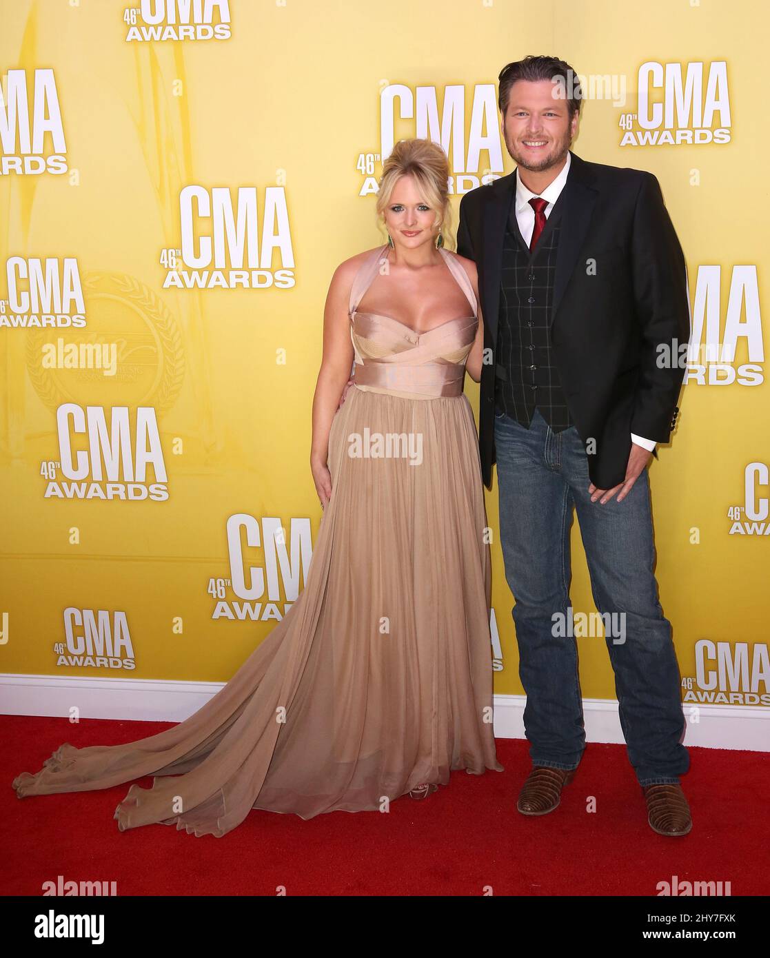 November 1, 2012 Nashville, Tn. Miranda Lambert and Blake Shelton 46th Annual CMA Awards held at the Bridgestone Arena Stock Photo