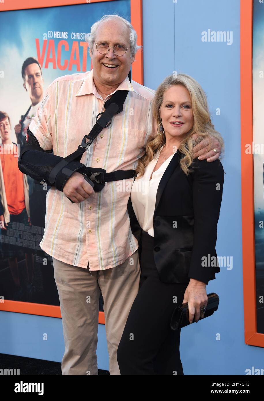 Chevy Chase & Beverly D'Angelo arriving for the Vacation premiere held
