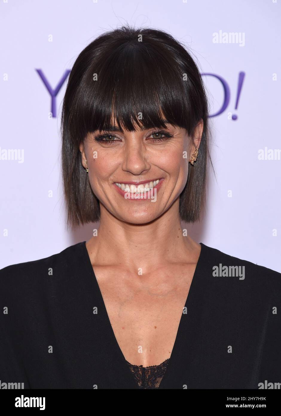 Constance Zimmer attends PaleyLive: An Evening with 'UnReal' held at the Paley Center for Media. Stock Photo