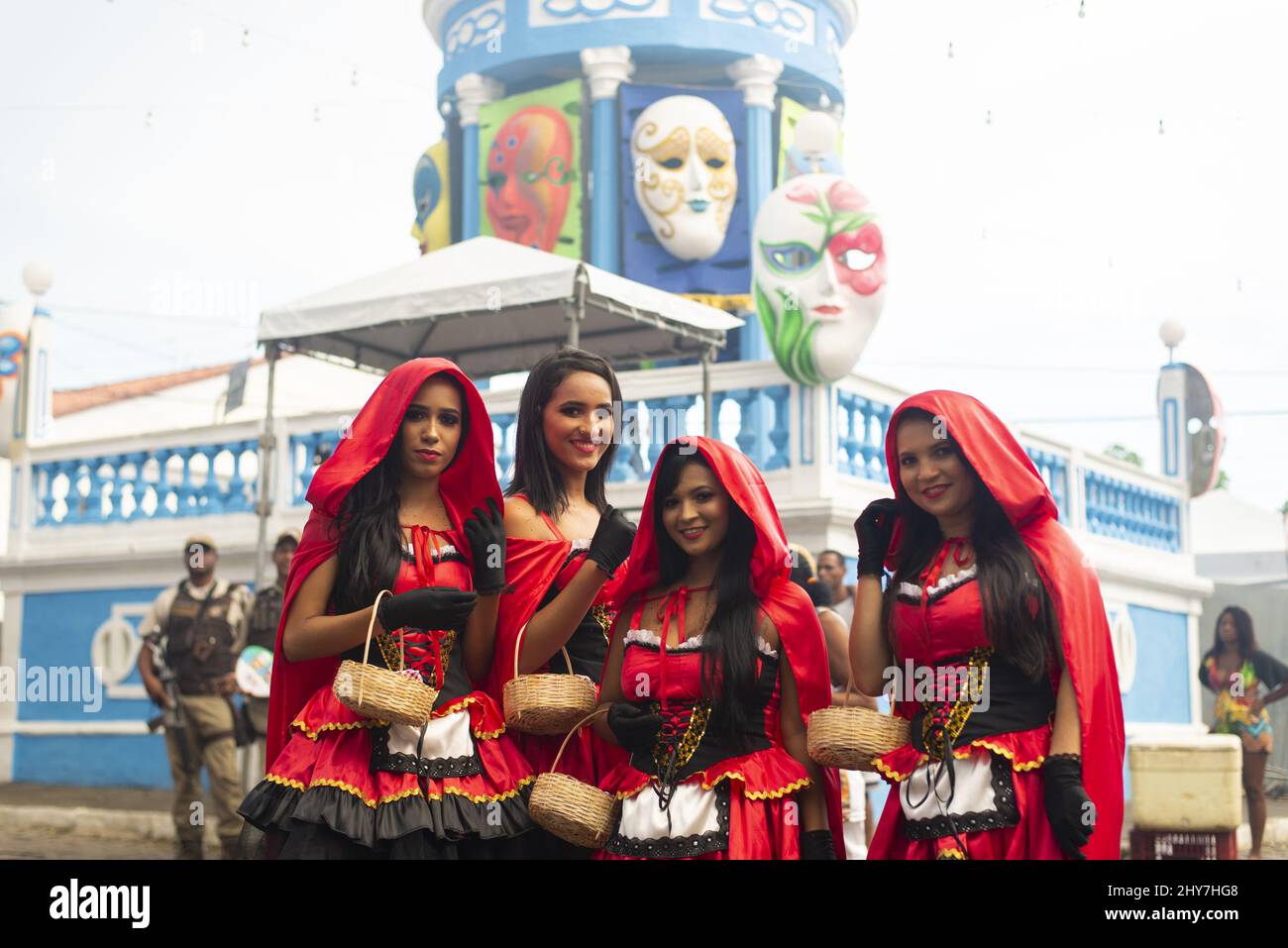 Group of girls dressed for a carnival, Brazil Stock Photo - Alamy