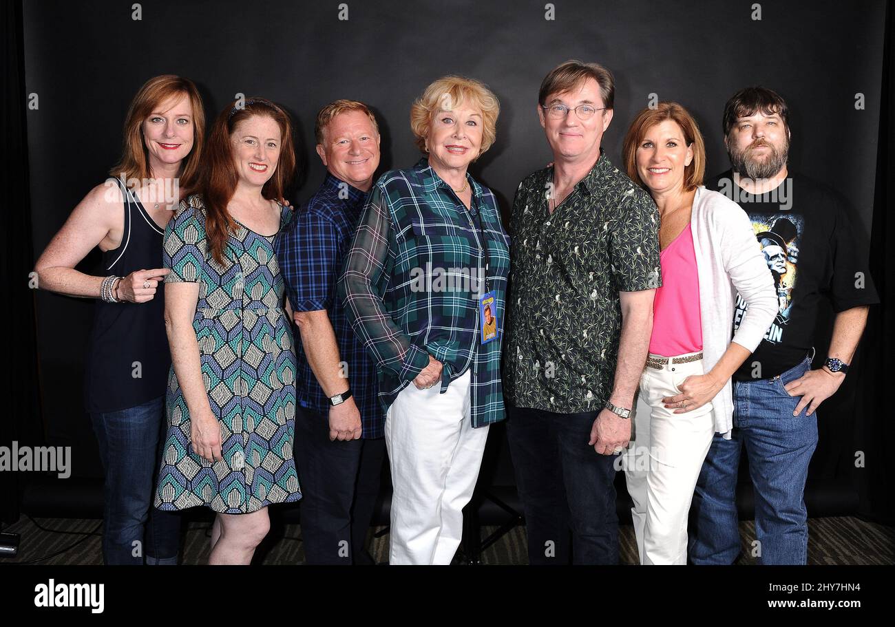 Mary McDonough, Kami Cotler, Kami Cotler, Michael Learned, Richard Thomas, Judy Norton and David W. Harper attending the Hollywood Show 2015 held at the Westin Los Angeles Airport in Los Angeles, California. Stock Photo