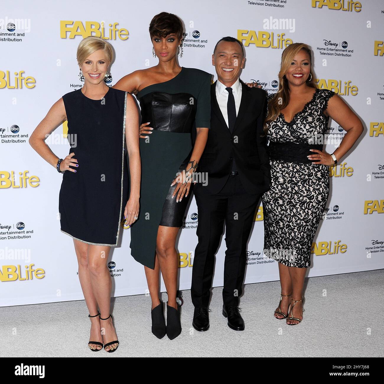 Leah Ashley, Tyra Banks, Joe Zee and Lauren Makk Disney ABC Television Group hosts TCA summer press tour red carpet event held at the Beverly Hilton Hotel Stock Photo